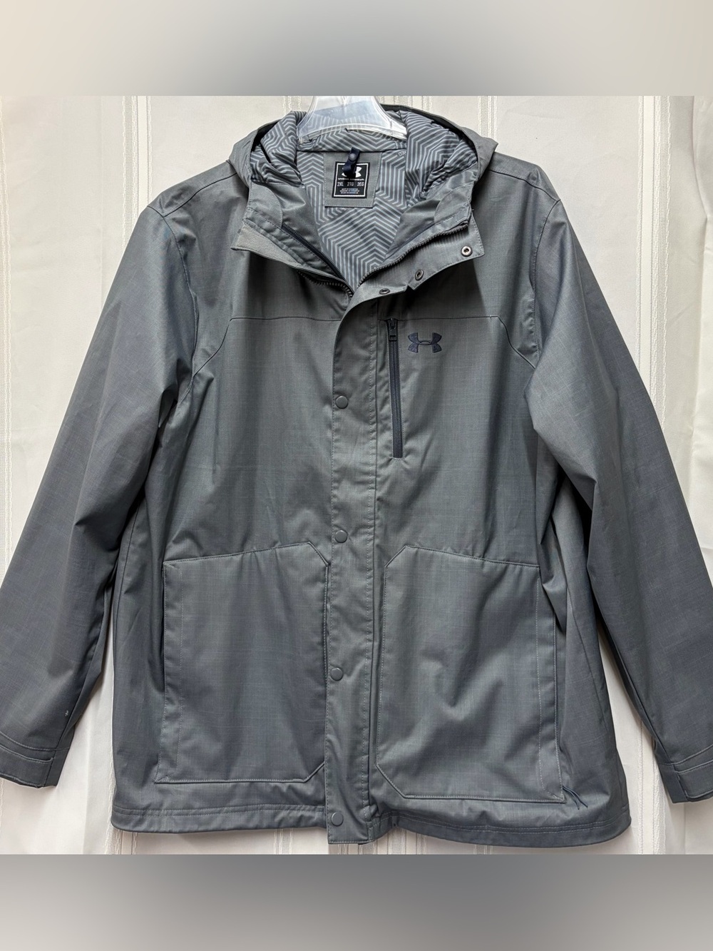 Under Armour Men’s Storm Jacket Coat Hooded 2XL Cold Gear Gray Jacket